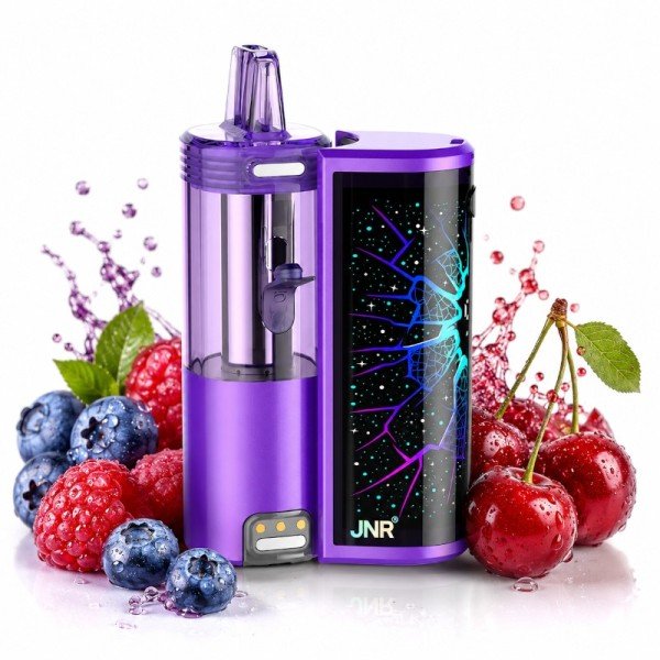 Puff JNR Meteorite 100K saveur Blueberry Raspberry Cherry – Vapes SBH Saint-Barth